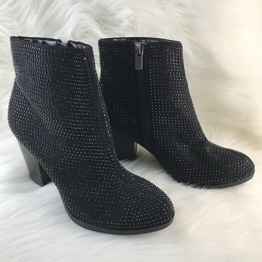 Juicy Couture Studded Black Heeled Boot size 6
